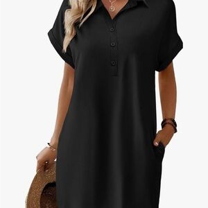 Elegant Black Shirt Dress
